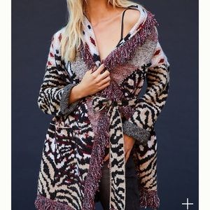 New Anthropologie Paloma Fringed Cardigan Medium